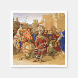 König Arthur und Ritter des Runden Tisches Serviette