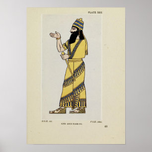 König Assur-Nasir-Pal Altassyrische Kostüm  Poster