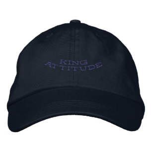 König Attitüde-Hut Navy Verstellbar Royal Elegant  Bestickte Baseballkappe
