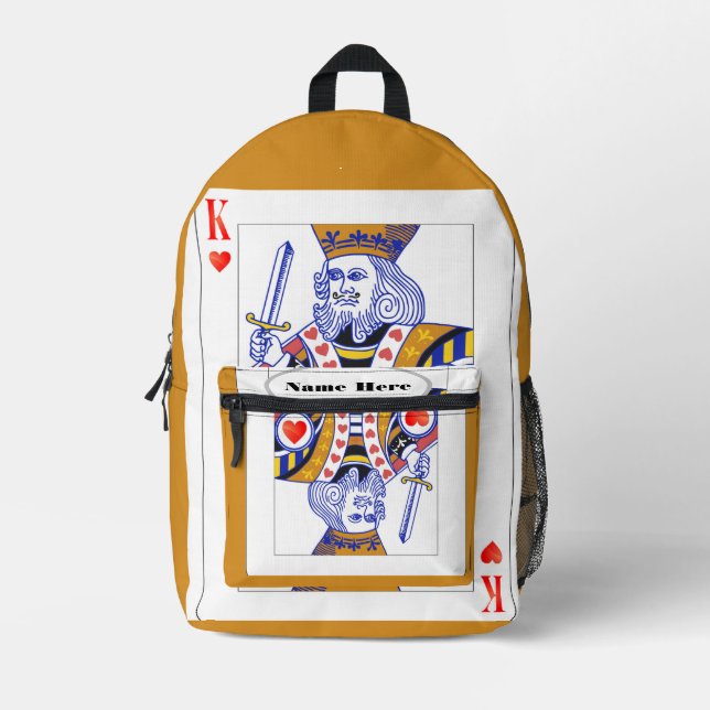 König Bedruckter Rucksack (Vorderseite)