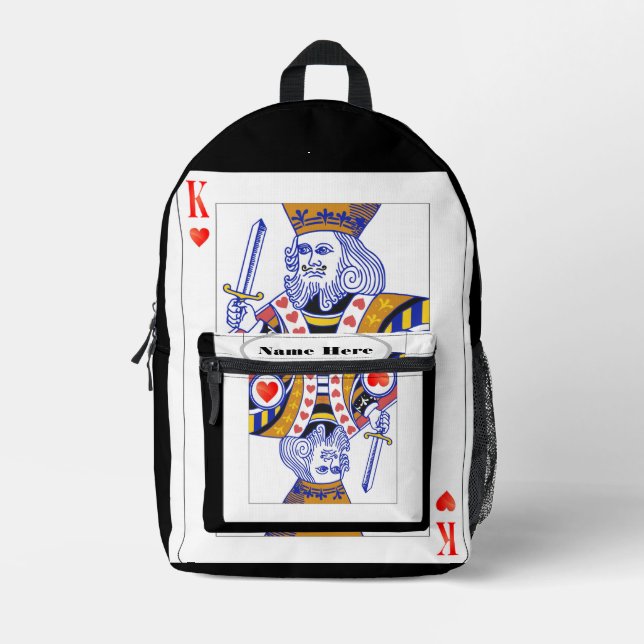 König Bedruckter Rucksack (Vorderseite)