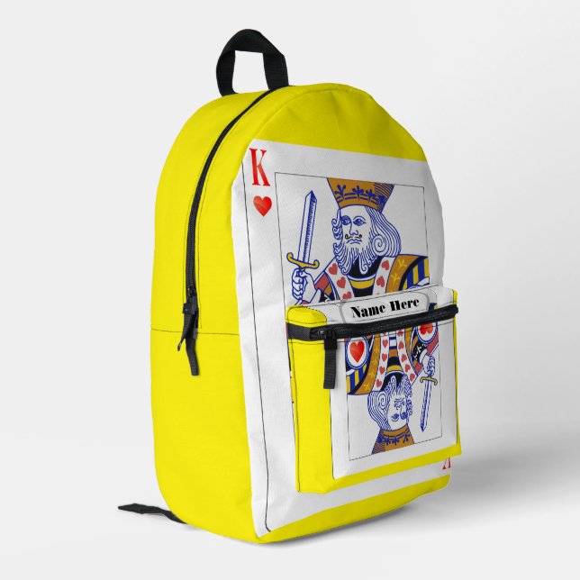 König Bedruckter Rucksack (Rückseitige Ecke links)
