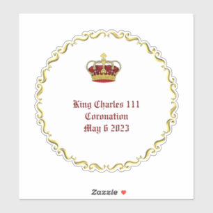 König Charles 111 Krönung Mai 6 2023 Aufkleber