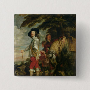 König Charles I von England heraus jagend, c.1635 Button