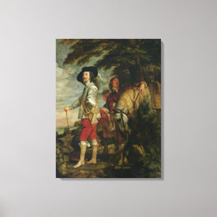 König Charles I von England heraus jagend, c.1635 Leinwanddruck