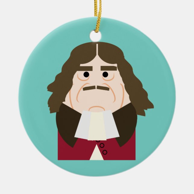 König Charles II. von England und Schottland Keramik Ornament (Vorne)