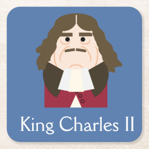 König Charles II. von England und Schottland Rechteckiger Pappuntersetzer