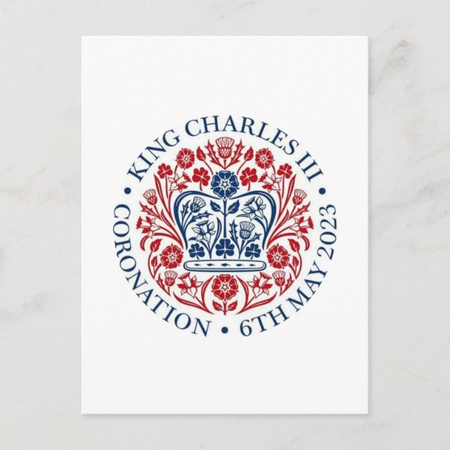 König Charles III Gedenkkarte Postkarte (Vorderseite)