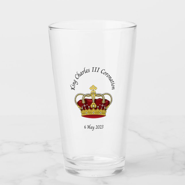 König Charles III. Glas (Vorderseite)