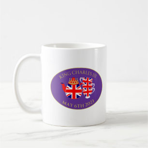 König Charles III Krönung Union Jack Teeservice Kaffeetasse