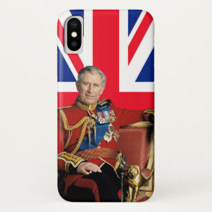 König Charles III. mit britischer Flagge Case-Mate iPhone Hülle