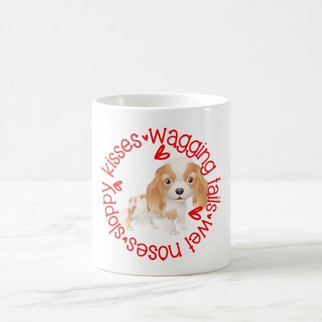 König Charles Spaniel, schlampige Küsse Kaffeetasse (Mittel)