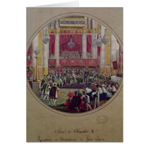 König Charles X, das die Ritter empfängt
