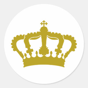 König Crown Runder Aufkleber