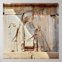 König Darius I. Bas relief, Persepolis, Iran
