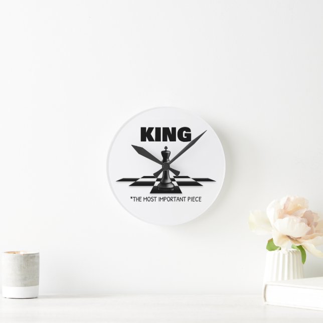 König das wichtigste Stück Runde Wanduhr (Zuhause)