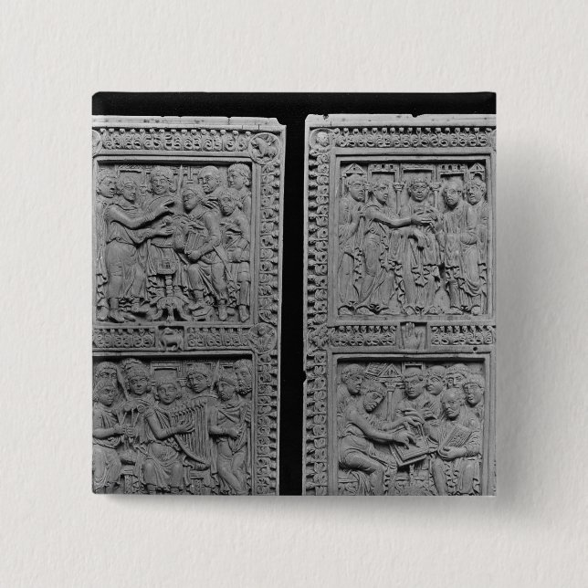 König David, der beauftragt und singt Button (Vorderseite)