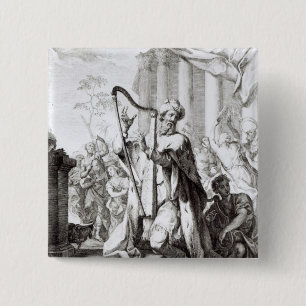 König David Playing der Lyre Button