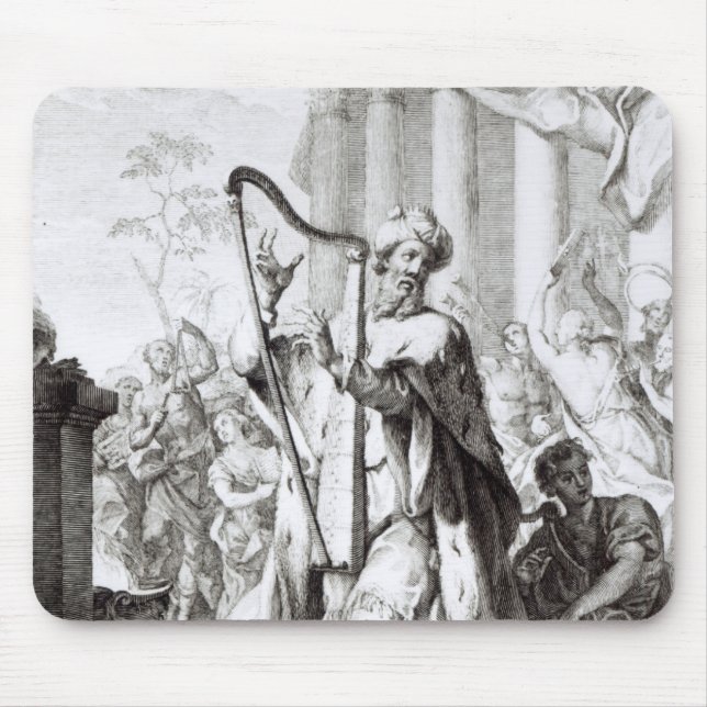 König David Playing der Lyre Mousepad (Vorne)