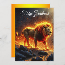 König der Bestien Löwe majestätisches Höllentier Einladung