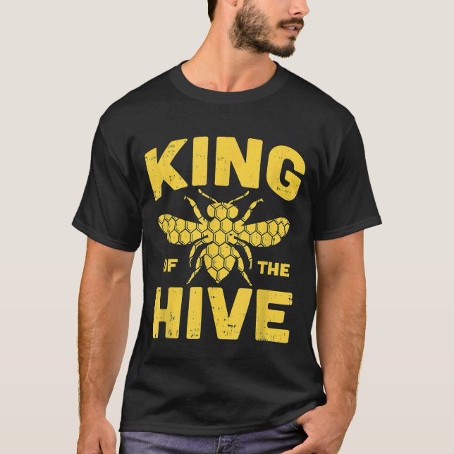 König der Bienenzucht-Spaß-Apiaristen T-Shirt (Vorderseite)
