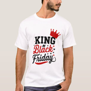 König der Black Friday-Kronentypografie-Einkaufsta T-Shirt