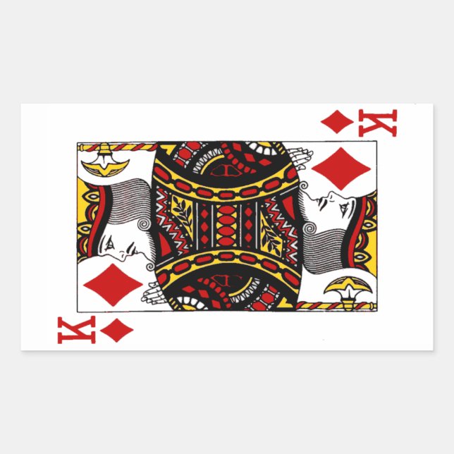 König der Diamanten - Rechteck-Aufkleber Rechteckiger Aufkleber (Vorderseite)