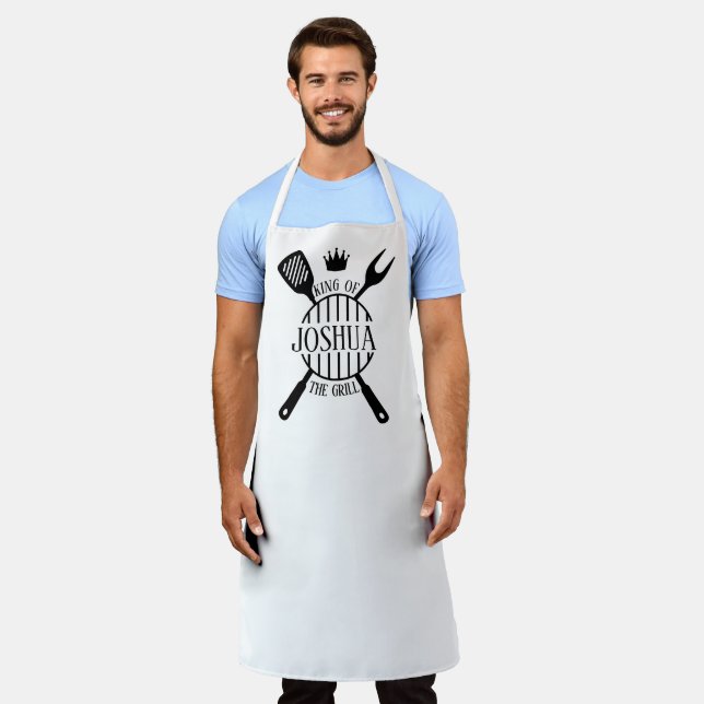 König der Grill-GRILLEN Geschenk für seinen Vater Schürze (Getragen)