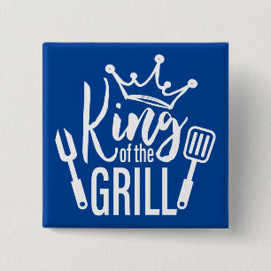 König der Grill-Typografie Button