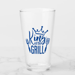 König der Grill-Typografie Glas