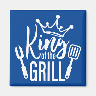 König der Grill-Typografie Magnet