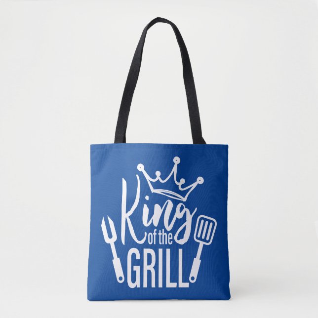 König der Grill-Typografie Tasche (Vorderseite)