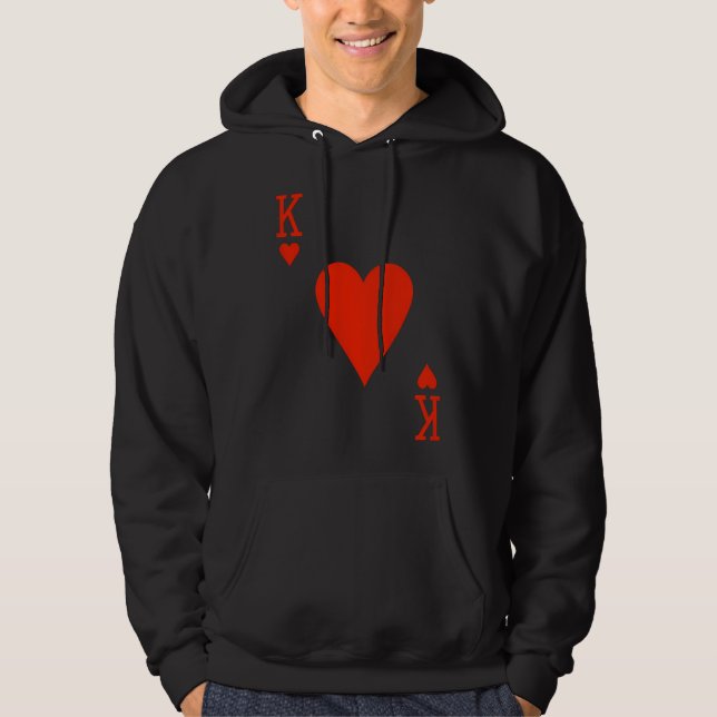 König der Herzen, der mit dem St. Valentin-Paar üb Hoodie (Vorderseite)