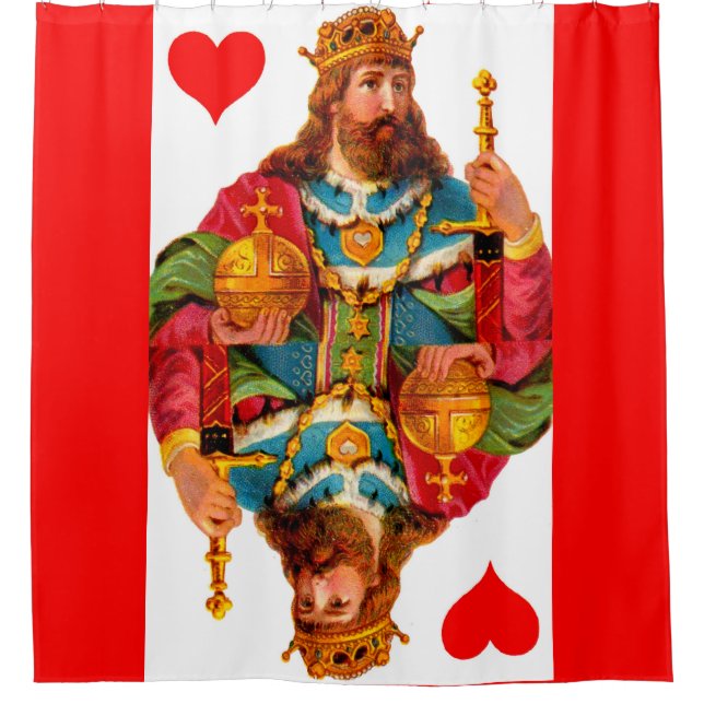 König der Herzen Duschvorhang (Vorderseite)