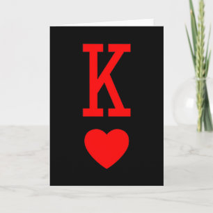 König der Herzen Passendes Paar zum Valentinstag Karte