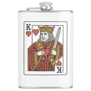 König der Herzen — Regal Red & Gold Flachmann