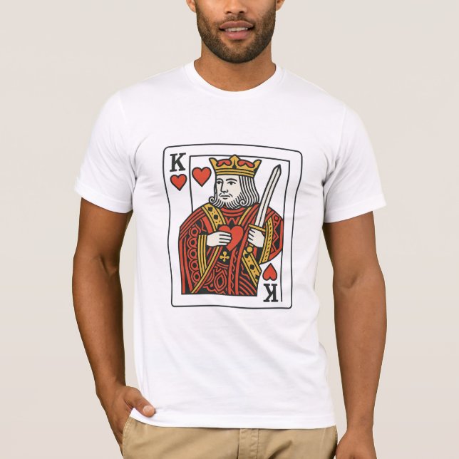 König der Herzen — Regal Red & Gold T-Shirt (Vorderseite)