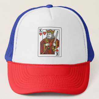 König der Herzen — Regal Red & Gold Truckerkappe