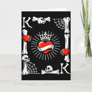 König der Herzkarten-Kostüm Lustiges Halloween Kön Karte