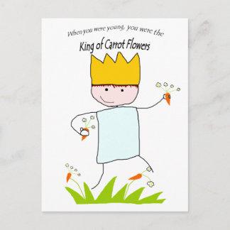 König der Karotten-Blume Postkarte