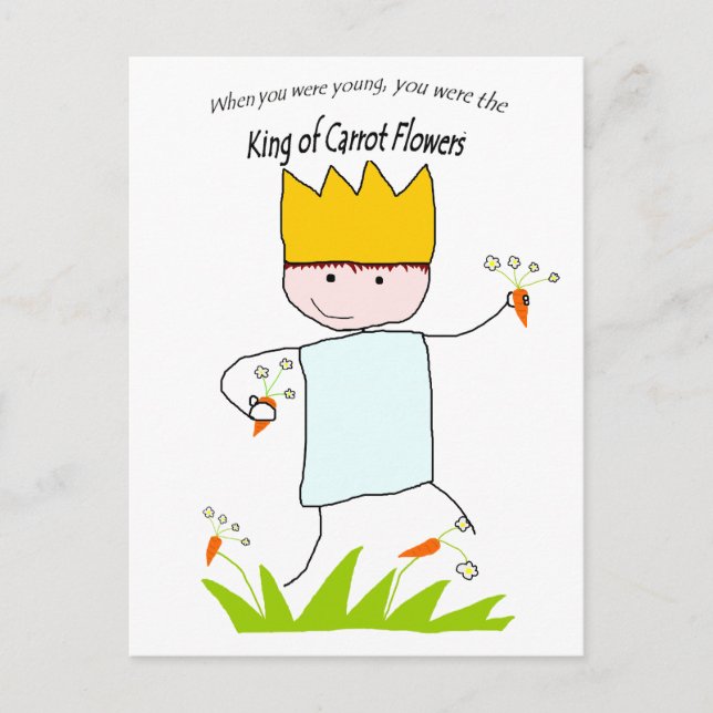 König der Karotten-Blume Postkarte (Vorderseite)