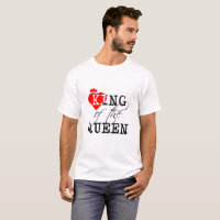 König der Königin rotes Herz und eine Krone weiß