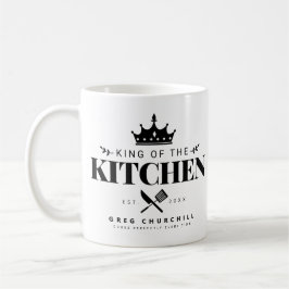 König der Küche Eleganter Feinschmecker Männer mit Kaffeetasse