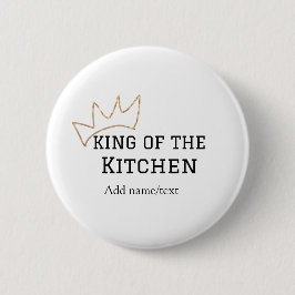 König der Küche Koch Kochen hinzufügen Namen Krone Button