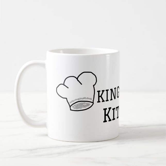 König der Küche Koch Kochen hinzufügen Namen Krone Kaffeetasse (Links)