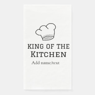 König der Küche Koch Kochen hinzufügen Namen Krone Serviette