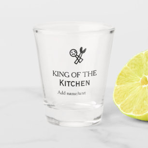 König der Küchenkoch-Kochname Krone ha Schnapsglas