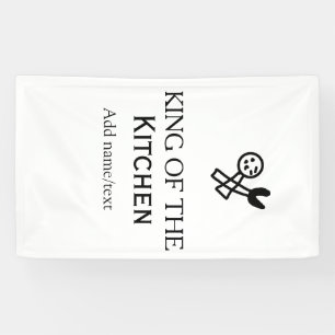 König der Küchenkoch kocht Namen Krone ha Banner