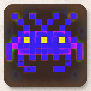 König der Space Invasion (Version B) Getränkeuntersetzer