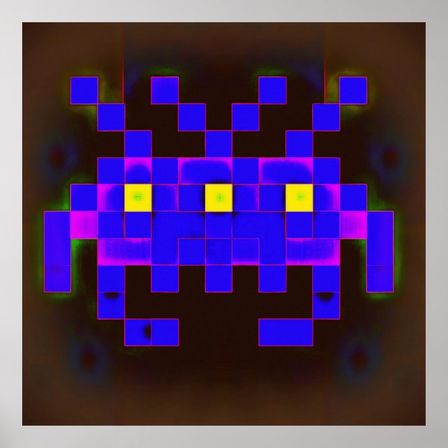 König der Space Invasion (Version B) Poster (Vorne)